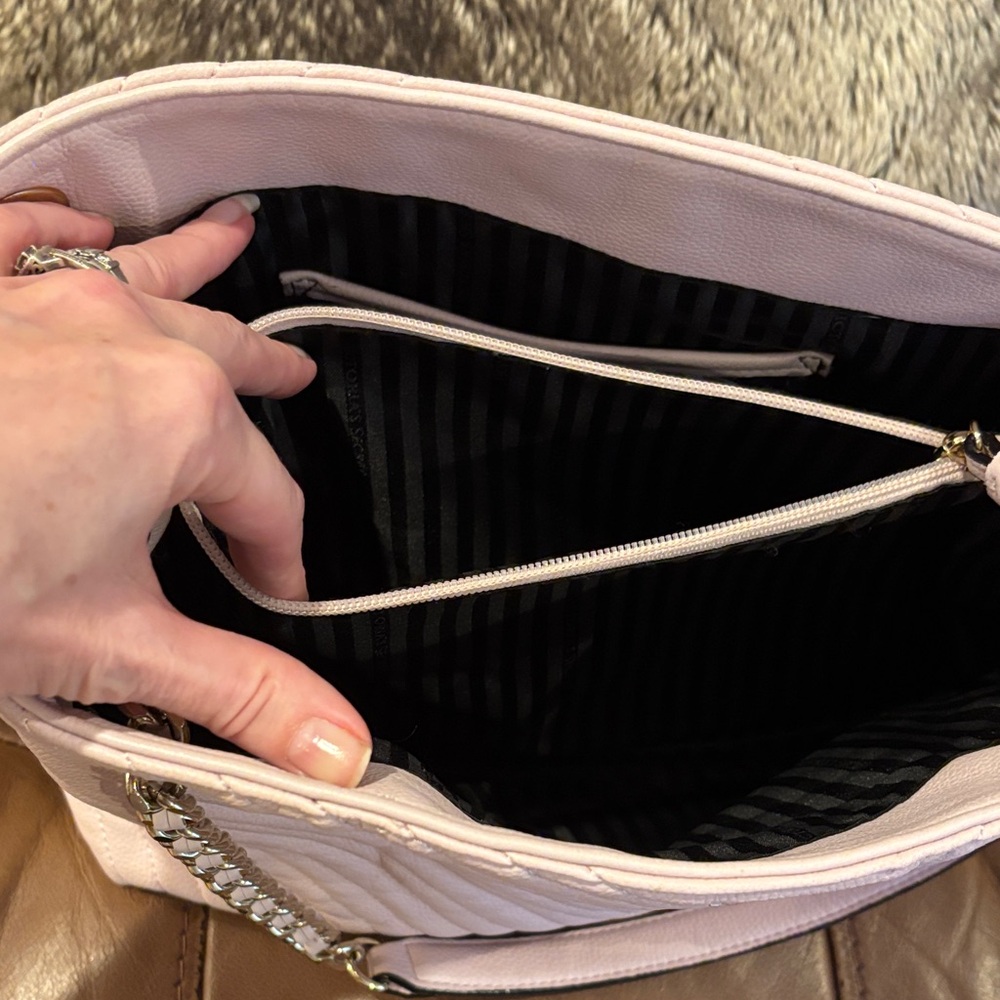 Pink Quilted Chain Shoulder Bag - Picture 6 of 6